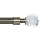 Karnisz Cafe mini zazdrostka Kula Crystal antyk  80-120 cm 